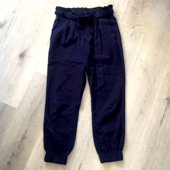 LEFTIES Peg-Leg Fashion Joggers w/ Waist Tie in Royal Blue - Picture 7 of 13